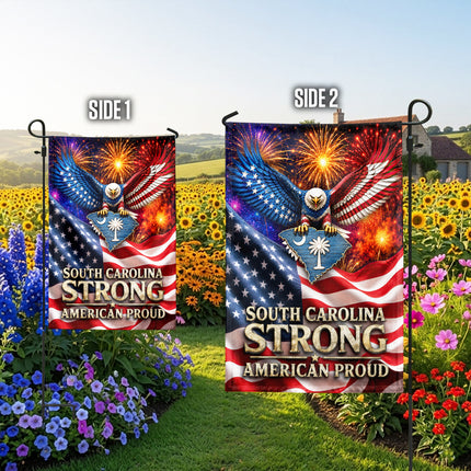 South Carolina Strong American Proud Fireworks Eagle Patriotic Flag