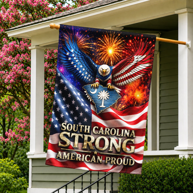 South Carolina Strong American Proud Fireworks Eagle Patriotic Flag
