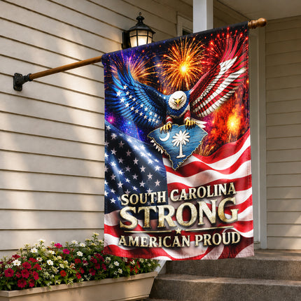 South Carolina Strong American Proud Fireworks Eagle Patriotic Flag