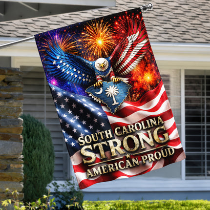 South Carolina Strong American Proud Fireworks Eagle Patriotic Flag