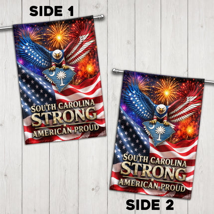 South Carolina Strong American Proud Fireworks Eagle Patriotic Flag