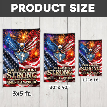 South Carolina Strong American Proud Fireworks Eagle Patriotic Flag