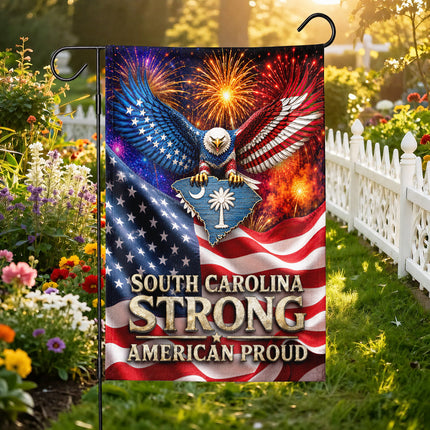 South Carolina Strong American Proud Fireworks Eagle Patriotic Flag