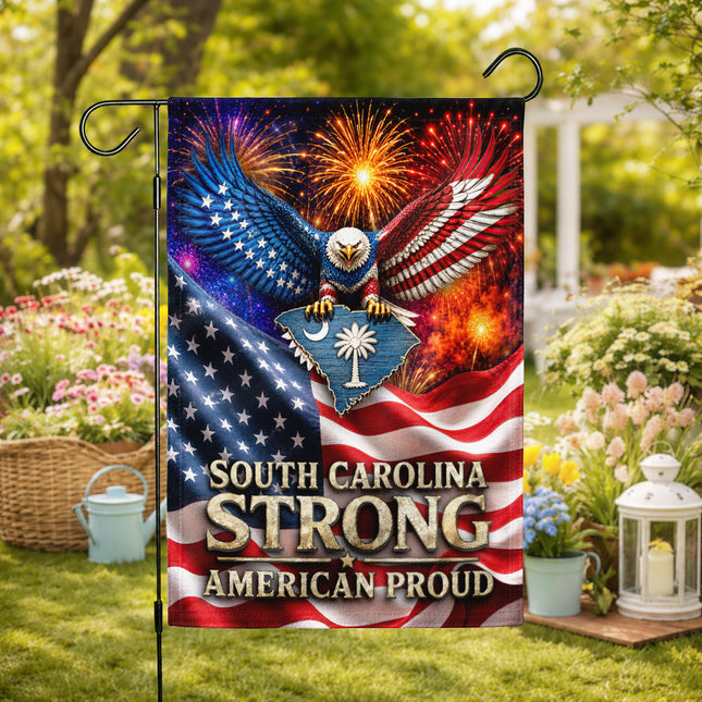 South Carolina Strong American Proud Fireworks Eagle Patriotic Flag