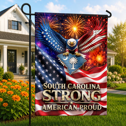 South Carolina Strong American Proud Fireworks Eagle Patriotic Flag