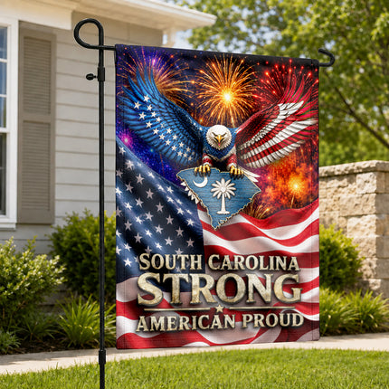 South Carolina Strong American Proud Fireworks Eagle Patriotic Flag