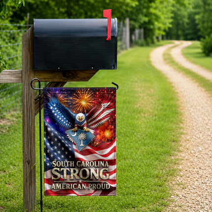 South Carolina Strong American Proud Fireworks Eagle Patriotic Flag