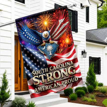 South Carolina Strong American Proud Fireworks Eagle Patriotic Flag