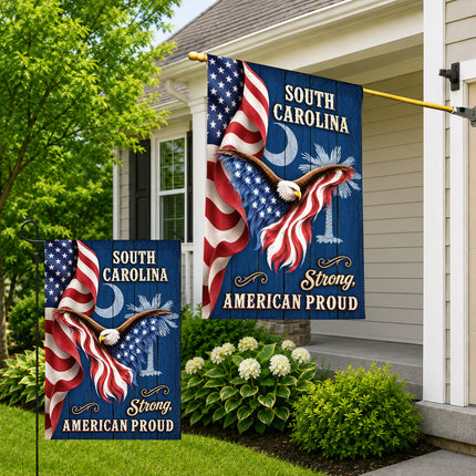 South Carolina Strong American Proud Stars Stripes Eagle Flag