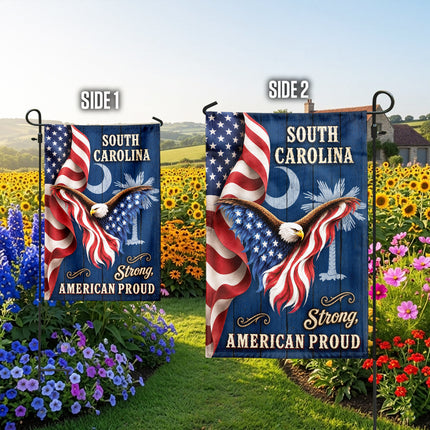 South Carolina Strong American Proud Stars Stripes Eagle Flag