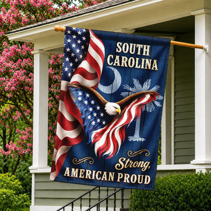 South Carolina Strong American Proud Stars Stripes Eagle Flag