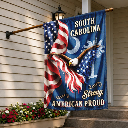 South Carolina Strong American Proud Stars Stripes Eagle Flag