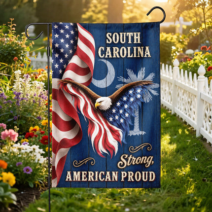 South Carolina Strong American Proud Stars Stripes Eagle Flag