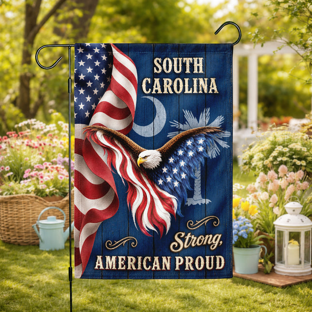 South Carolina Strong American Proud Stars Stripes Eagle Flag