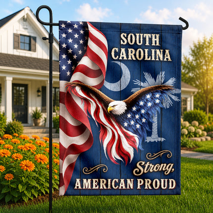 South Carolina Strong American Proud Stars Stripes Eagle Flag