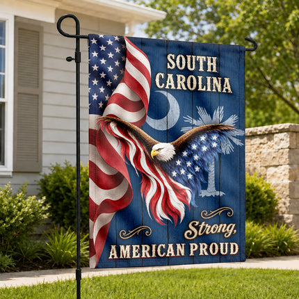 South Carolina Strong American Proud Stars Stripes Eagle Flag