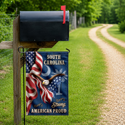South Carolina Strong American Proud Stars Stripes Eagle Flag
