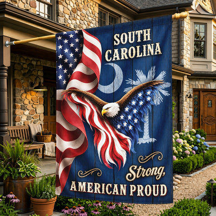 South Carolina Strong American Proud Stars Stripes Eagle Flag