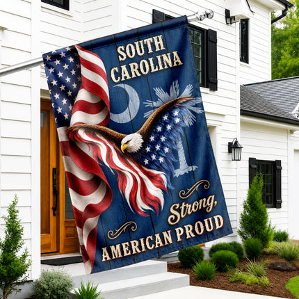 South Carolina Strong American Proud Stars Stripes Eagle Flag
