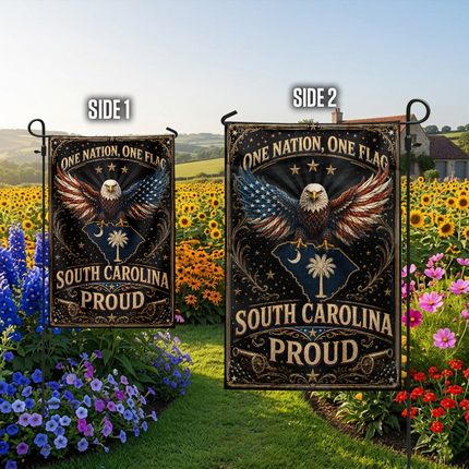 South Carolina Flag One Nation One Flag American Eagle Proud