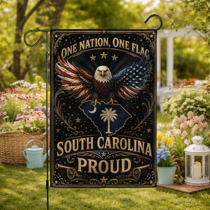 South Carolina Flag One Nation One Flag American Eagle Proud