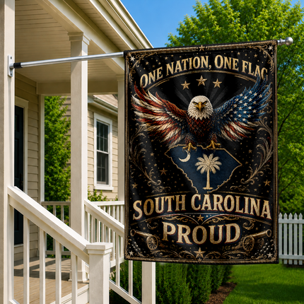 South Carolina Flag One Nation One Flag American Eagle Proud