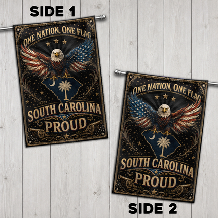 South Carolina Flag One Nation One Flag American Eagle Proud