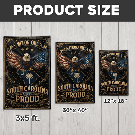 South Carolina Flag One Nation One Flag American Eagle Proud