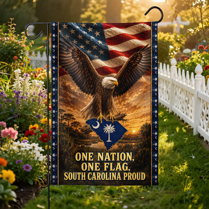 South Carolina Flag One Nation One Flag Eagle Palmetto