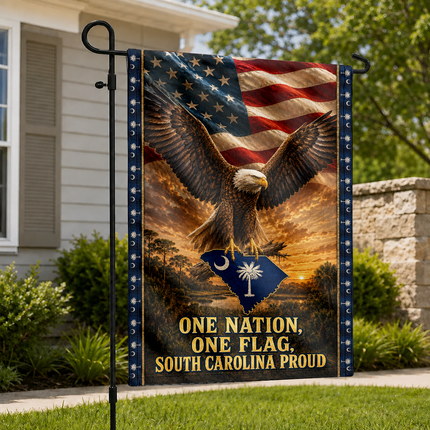 South Carolina Flag One Nation One Flag Eagle Palmetto
