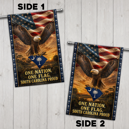 South Carolina Flag One Nation One Flag Eagle Palmetto