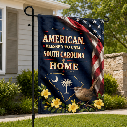 South Carolina Flag Blessed to Call Home Carolina Wren