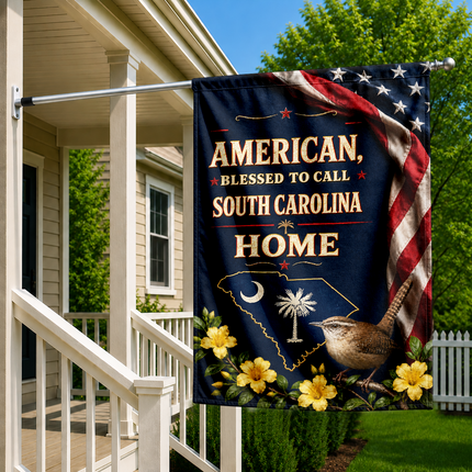 South Carolina Flag Blessed to Call Home Carolina Wren