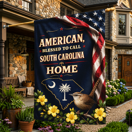 South Carolina Flag Blessed to Call Home Carolina Wren