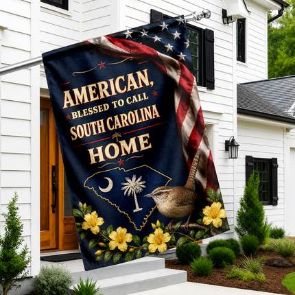 South Carolina Flag Blessed to Call Home Carolina Wren