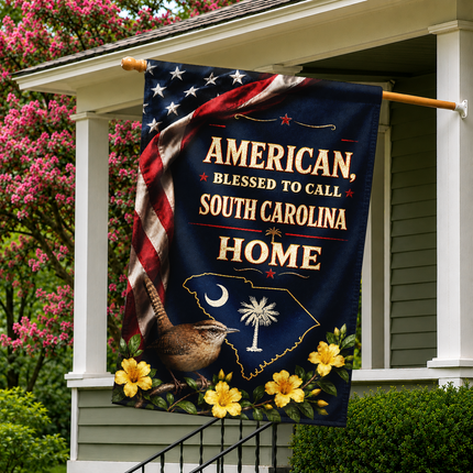 South Carolina Flag Blessed to Call Home Carolina Wren