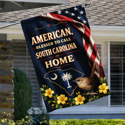 South Carolina Flag Blessed to Call Home Carolina Wren