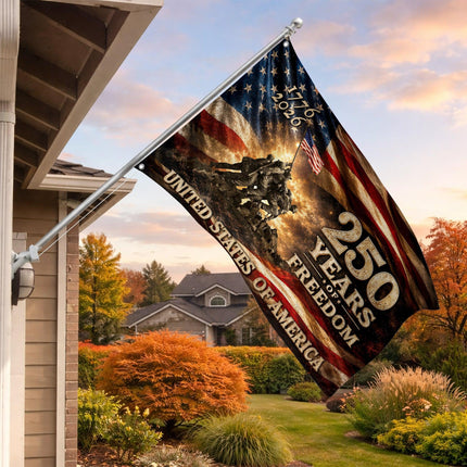 United States of America 250 Years of Freedom Vintage Iwo Jima Flag