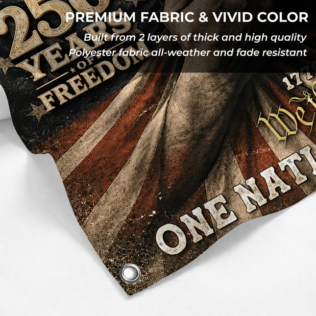 United States of America 250 Years of Freedom Jesus One Nation Under God Flag