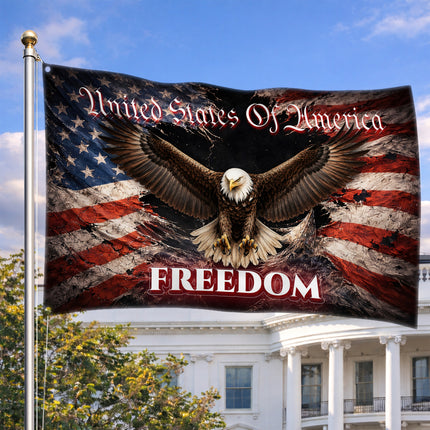 SP-01 Patriotic Eagle Flag Strength and Liberty National Day of Prayer