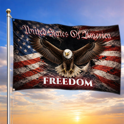 SP-01 Patriotic Eagle Flag Strength and Liberty National Day of Prayer