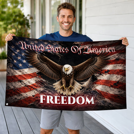 SP-01 Patriotic Eagle Flag Strength and Liberty National Day of Prayer