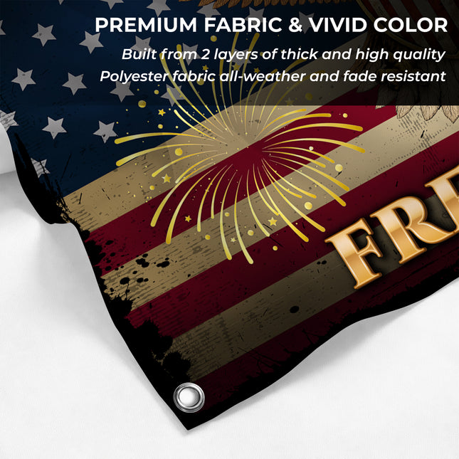 SP-01 Bald Eagle Flag United States of America Freedom Independence Day