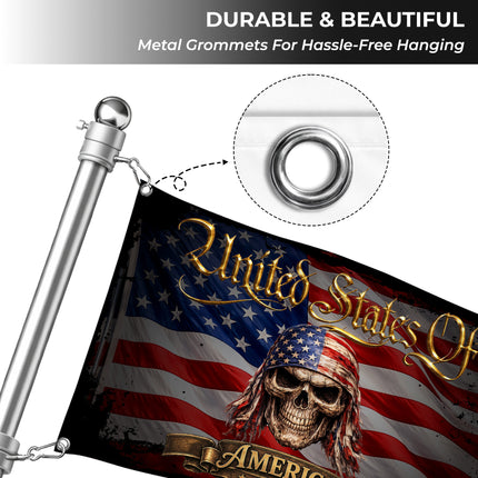 Patriotic USA Skull Bandana American House Flag