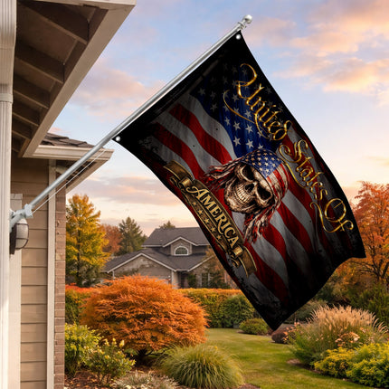 Patriotic USA Skull Bandana American House Flag