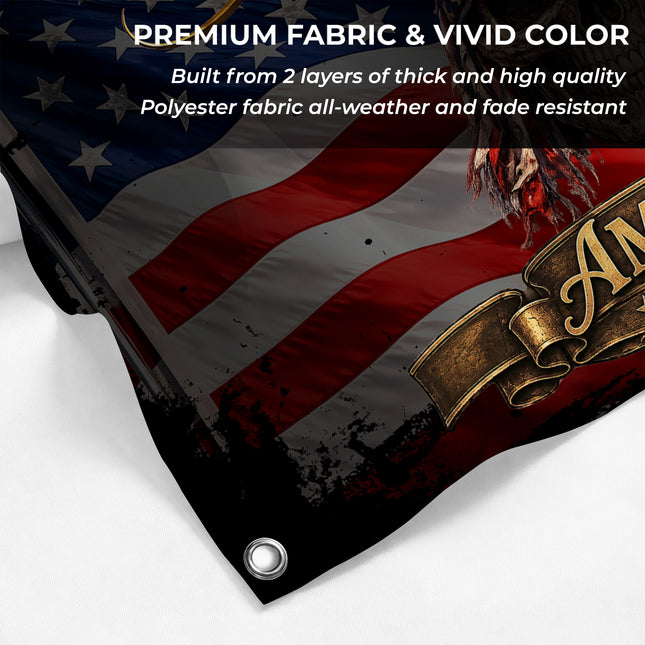 SP-01 Patriotic Skull Flag Vintage Americana Summer Patriotic Decor