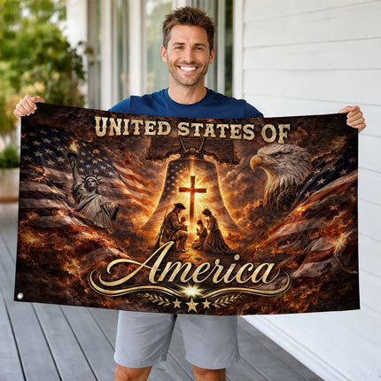 SP-01 Jesus American Flag Christian Faith National Day of Prayer