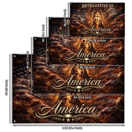 SP-01 Jesus American Flag Christian Faith National Day of Prayer