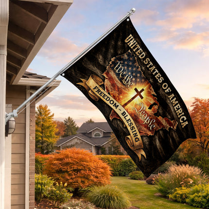 SP-01 Religious Patriotic Flag Cross and Country Christian Gathering