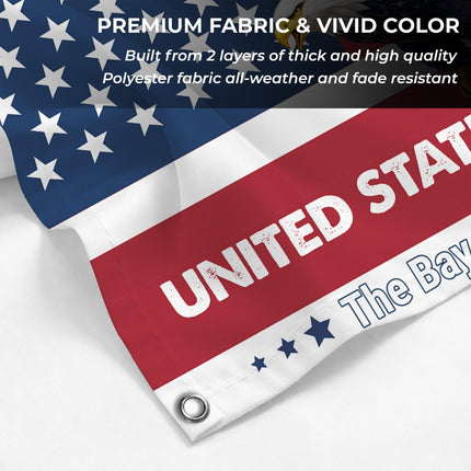 Personalized Soaring Eagle Patriotic American House Flag